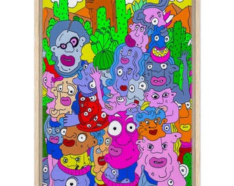 Too Hot to Exist – Desert Meltdown | Hot.Toasty Art Framed Canvas 50x70 cm / 20x28″