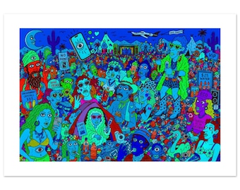 Coachella By night - Fine Art Poster 70x100 cm / 28x40″