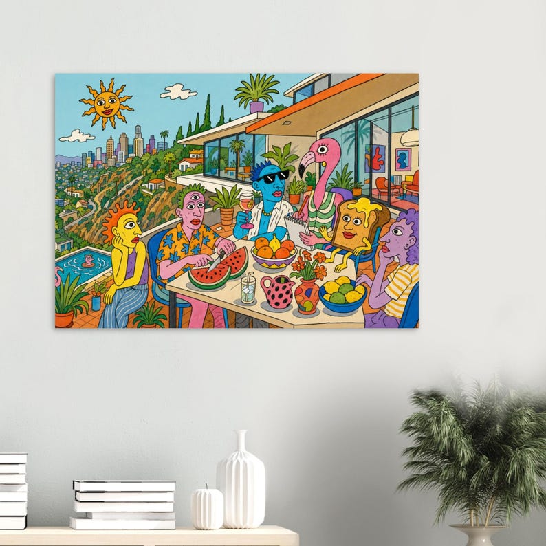 Brunch in the Hills - klassieke semi-glanzende papieren poster 70 x 100 cm / 28 x 40″ afbeelding 4