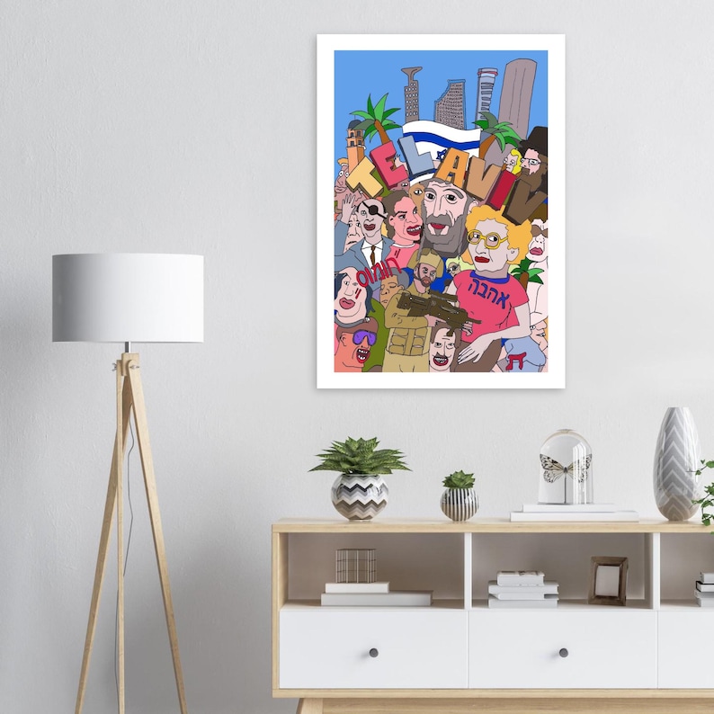 Tel Aviv Meme Wall Art - Premium Matte Paper Poster 70x100 cm / 28x40″ image 7