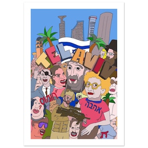 Tel Aviv Meme Wall Art - Premium Matte Paper Poster 70x100 cm / 28x40″ image 1