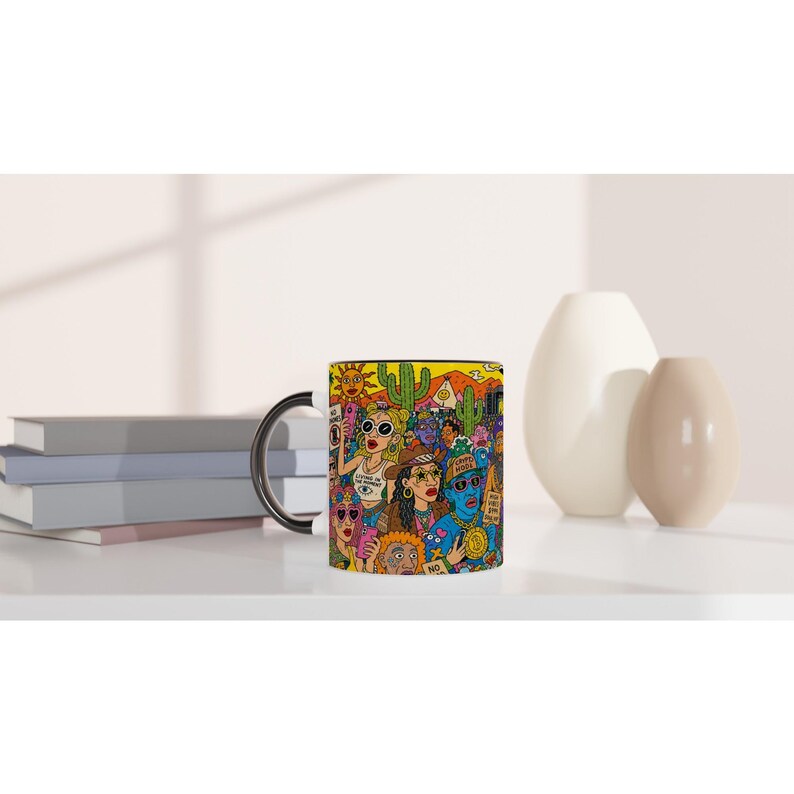 Coachella Meme Mug - White 11oz Ceramic Mug with Color Inside Ceramic Black image 4