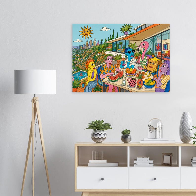 Brunch in the Hills - klassieke semi-glanzende papieren poster 70 x 100 cm / 28 x 40″ afbeelding 3