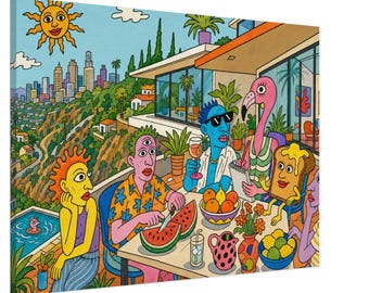 L.A. Brunch up the hills - Canvas 70x100 cm / 28x40″