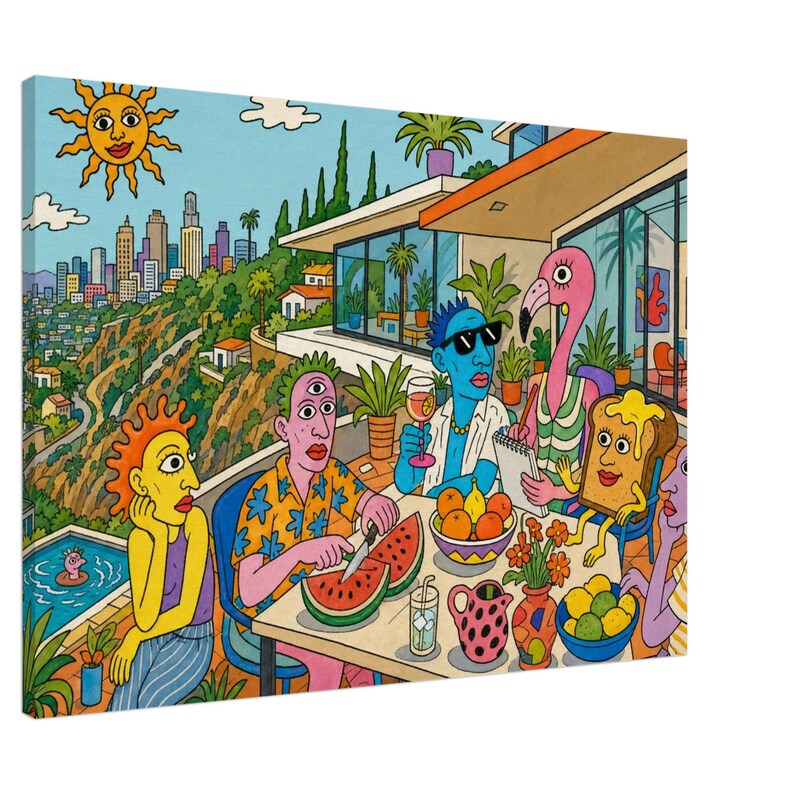 L.A. Brunch up the hills - Canvas 70x100 cm / 28x40″ image 1