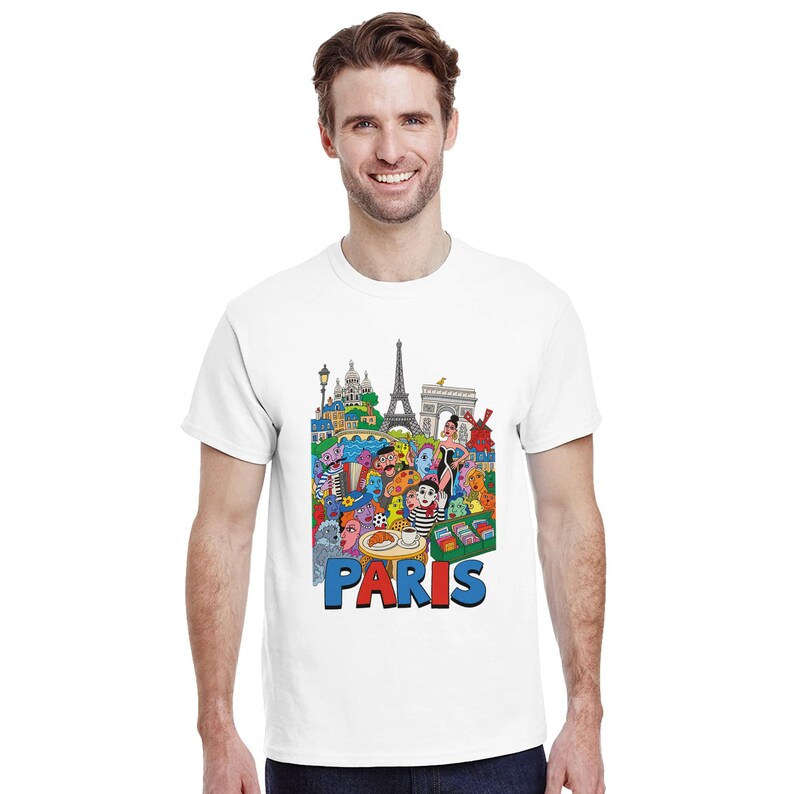Paris Love - Heavyweight Unisex Crewneck T-shirt | Gildan® 5000 image 8