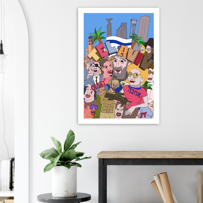 Tel Aviv Meme Wall Art - Premium Matte Paper Poster 70x100 cm / 28x40″ image 3