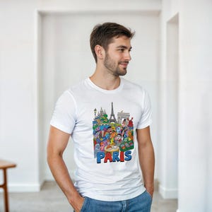 Paris Love - Heavyweight Unisex Crewneck T-shirt | Gildan® 5000 image 3