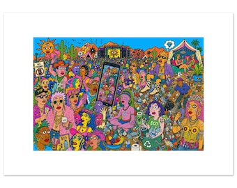 Coachella week 1 - :) Premium Matte Paper Poster A0 (84.1 x 118.9  cm)