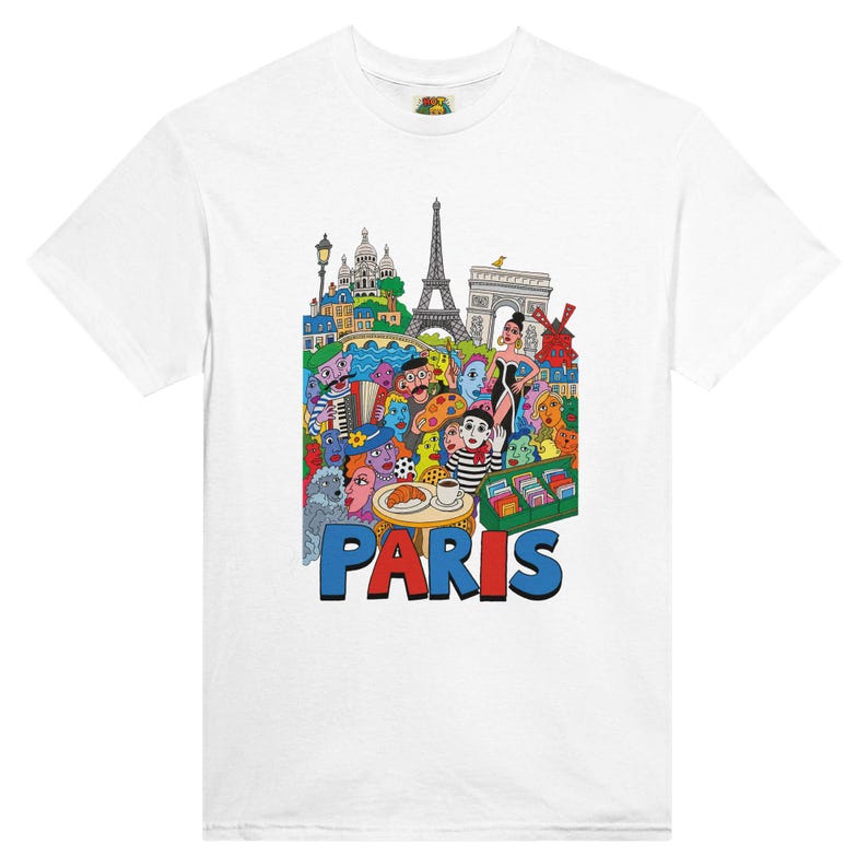 Paris Love - Heavyweight Unisex Crewneck T-shirt | Gildan® 5000 image 7