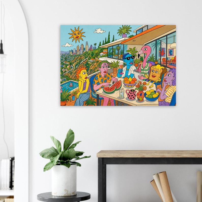 Brunch in the Hills - klassieke semi-glanzende papieren poster 70 x 100 cm / 28 x 40″ afbeelding 6