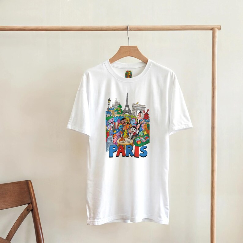 Paris Love - Heavyweight Unisex Crewneck T-shirt | Gildan® 5000 image 9