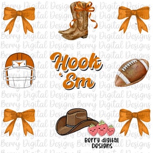 Texas Coquette PNG digital download PNG Football PNG