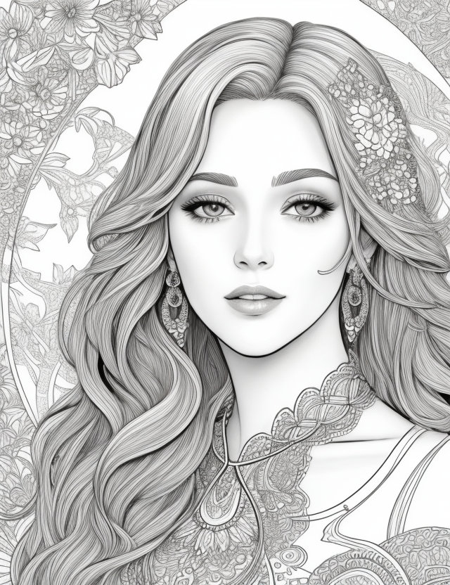 24 Beautiful Women Coloring Pages - Il Fullxfull.5412764425 J8oz 