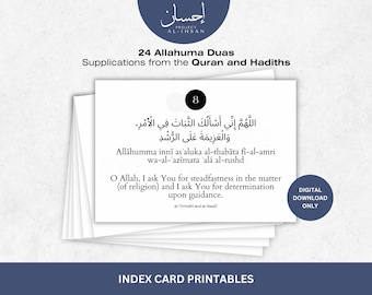 24 Allahumma Dua Digital Download Printable Supplications from the Quran and Hadiths DIY Dua Book Ebook Ramadhan Duas Minimal Umrah Hajj