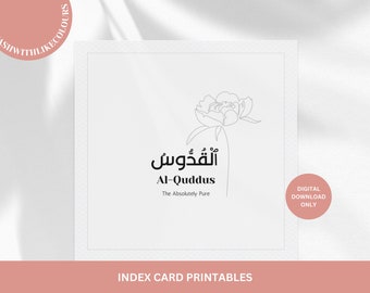 99 Names of Allah Art | Minimalist Islamic Printable (Digital Download)