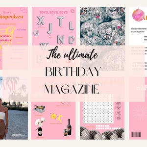 Customizable Birthday magazine template | Personalized magazine | 21 book | Birthday gift