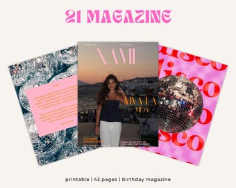 Birthday magazine template | Canva template | Birthday invitation | Special day photo album