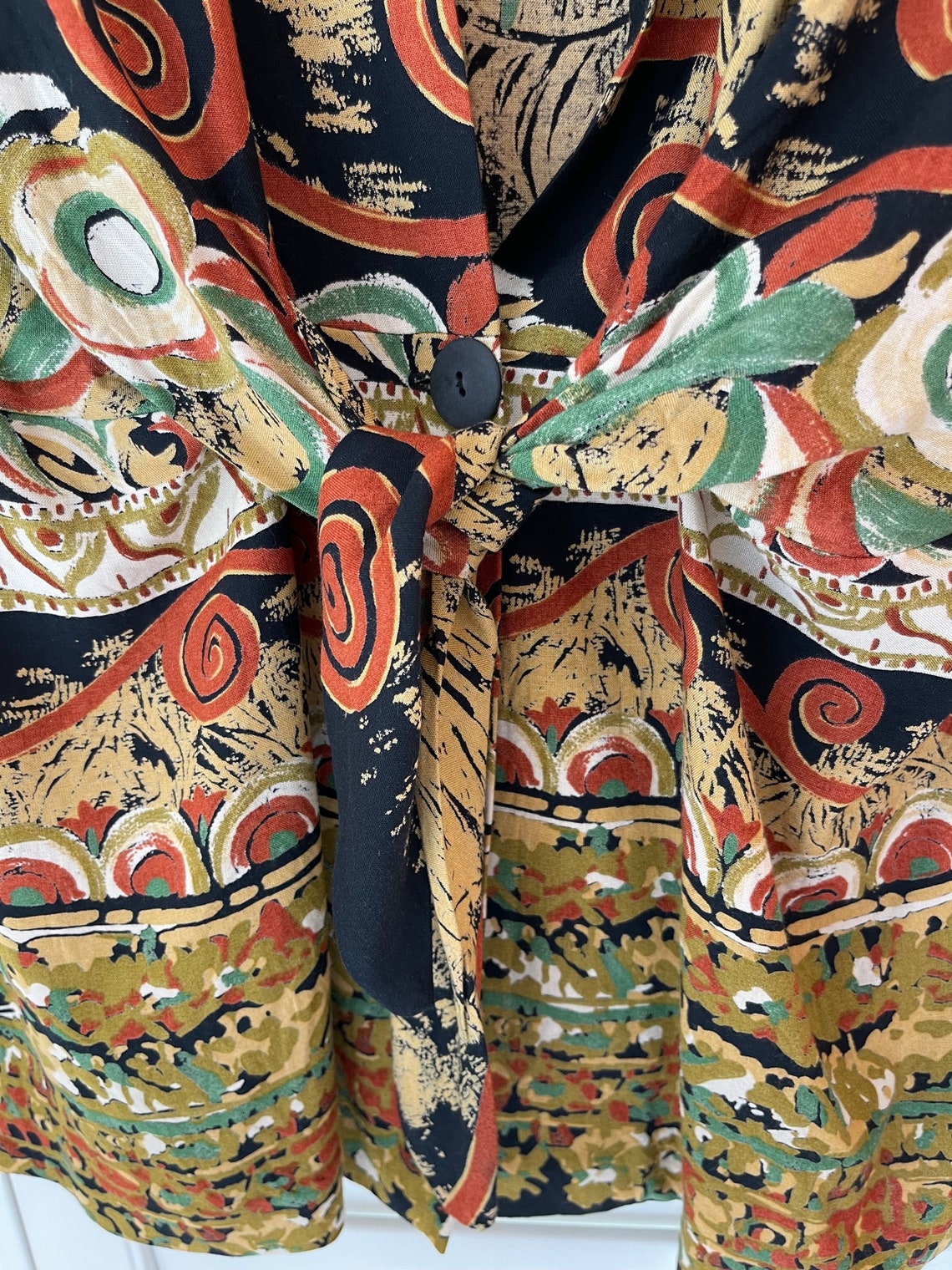 Vintage Essay by Sharon Anthony Blazer Jacket Tribal Print Size 8P ...