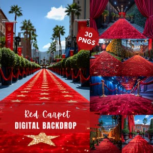 Red Carpet Hollywood Backdrop, VIP Backdrop, Party Backdrop, Composing Backdrops, Backdrop for Photo Editing,Stock Bilder