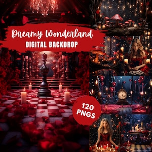 Dreamy Wonderland Digital Backdrop for Photo Editing XXL Pack, Studio Backdrop, Overlay Photography, Digital Background, Photoshop Textures