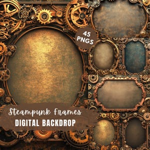 Steampunk Digital Backdrop, Victorian Backdrop Displays, Studio Backdrop Overlay, Backdrop for Photo Editing, Photoshop