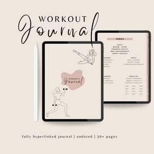 Digitales Workout Journal - Druckbarer Fitness Planer - Fitness Tracker - Workout Fortschritt Tracker - Instant Download