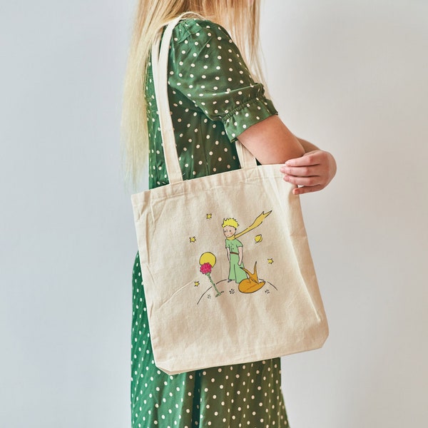 Cute The Little Prince Tote Bag | 100% Cotton | Sustainable Bag