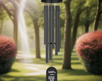 Personalized Pet Memorial Wind Chime, Engraved Dog Remembrance Gift