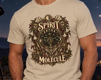 DMT Psychedelic T-shirt | The Spirit Molecule Shirt | Vintage Occult Science Tee | Mystical Chemistry Tshirt | Consciousness Top