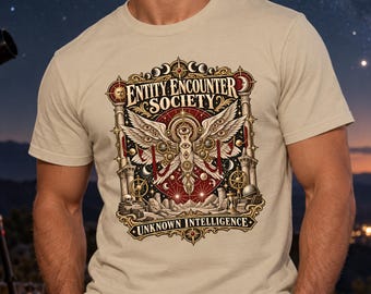 DMT Psychedelic T-shirt | Entity Encounter Society Shirt | Unknown Intelligence Tee | Cosmic Angel Tshirt | Mystical Art Top