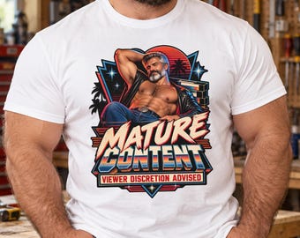 Retro Gay Daddy T-shirt | Mature Man Shirt | Funny LGBT Tee | Silver Fox Gift | Gay Bear Tshirt | 80s Vintage Top