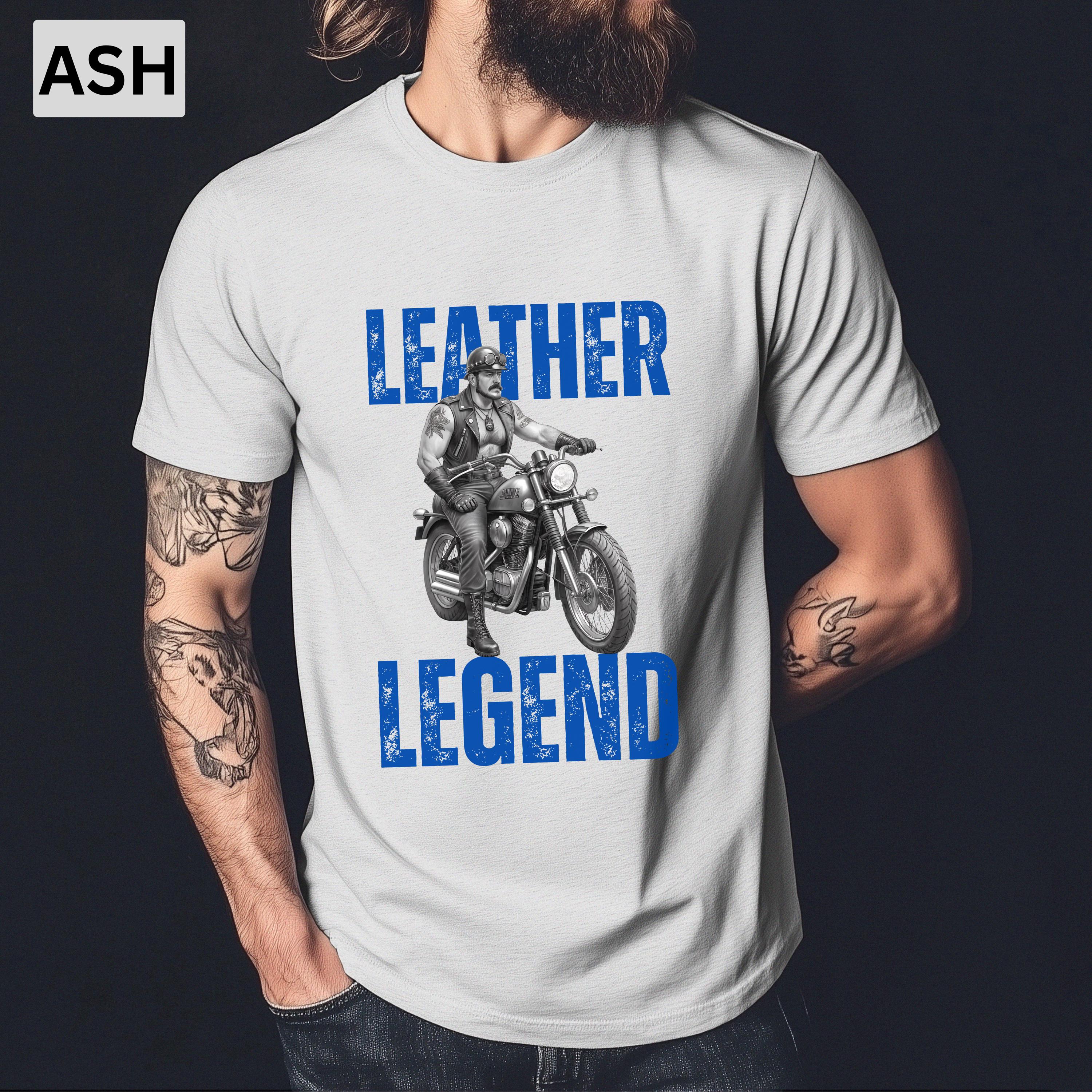 Tom of Finland Style Leather Biker Shirt Mens Motorbike Tshirt for