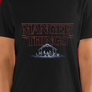 Funny Christmas Shirt Manger Things Shirt Upside Down Tshirt  Science Fiction T-shirt Alternative Christmas Gift For Supernatural Fan