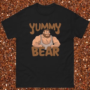 Gay Bear T-shirt Hairy Man Tshirt Muscle Shirt Gift For Gay Man Pride T Shirt LGBT LGBTQIA Daddy For Boyfriend Queer Funny Yummy Bears