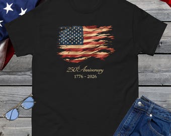 Camiseta del 250.º aniversario de Estados Unidos, camiseta de celebración del 250.º aniversario de la Independencia, camiseta de Estados Unidos de 1776, ropa conmemorativa patriótica del 4 de julio