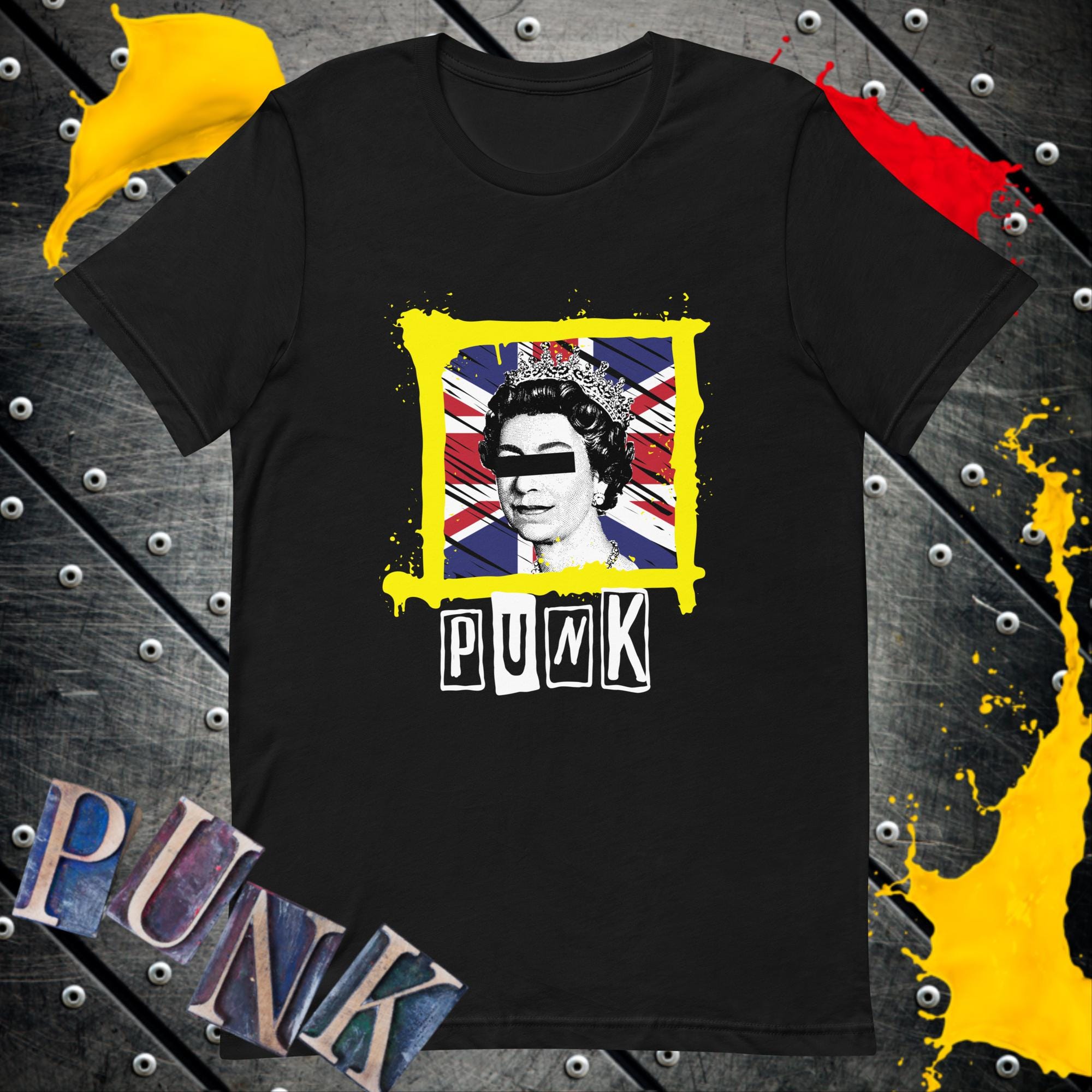 Punk Queen Union Jack T-shirt: British Rock Music Tee - Etsy