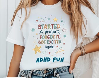 Camiseta divertida sobre el TDAH, camiseta de apoyo a la neurodivergencia, camiseta de salud mental, regalos de Neurospicy, camiseta de concienciación sobre el TDAH