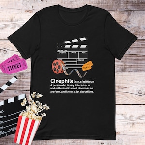 Cinema Enthusiast Tshirt Cinephile T-shirt  Film Buff Shirt Gift Idea For Movie Lover Silver Screen Gifts For Flicks Fanatic Film Nerd Tee
