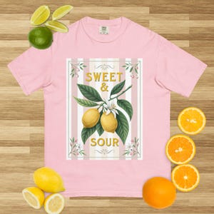Vintage Lemon Shirt Comfort Colours T-shirt Retro Citrus Fruit Tshirt Botanical Tee Mediterranean Summer Aesthetic Top Gift For Her