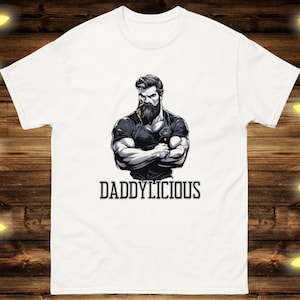 Gay Daddy Tshirt Tom of Finland Style Shirt Muscle Daddy T-shirt For Men Gift For Gay Man LGBT Tee LGBTQIA Bearded Men Alpha Male With Beard