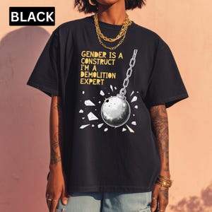 Gender Is A Construct T-shirt nonbinary Pride T-shirt cadeau voor hen