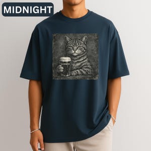 Vintage Pub Cat Shirt Comfort Colours Retro Cats Grunge Illustration Tee