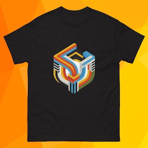 Black Geometric T-shirt, Organic Cotton T-shirt, Sacred
