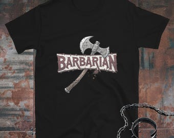 Barbarian Shirt Dungeons And Dragons Tshirt DND Fantasy Roleplay T-shirt Unique RPG DND Gifts