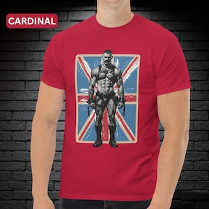 Union Jack Tom Of Finland Art Style T-shirt For Gay Men Leather Pride Tshirt Leather Daddy Shirt LGBTQ Gifts