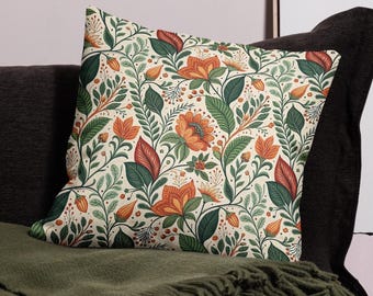 RABUSOFA Federa Per Cuscino 30x50 Cm Con Uccello Ad Acquerello – Autunno Primavera, Interno/Esterno, Cerniera Invisibile