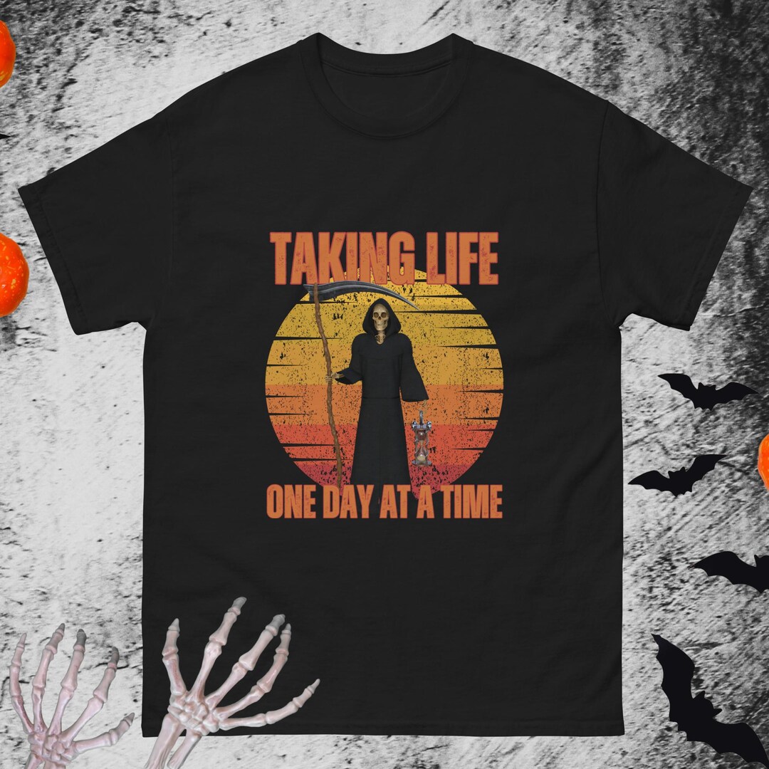 Funny Grim Reaper Shirt Death Tshirt Dark Humour T-shirt Skeleton Tee ...