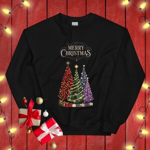 Festive Christmas Sweatshirts Holiday Sweater Christmas Tree Shirt Cute Xmas Outfits Merry Christmas Tops Winter Fashion Gift
