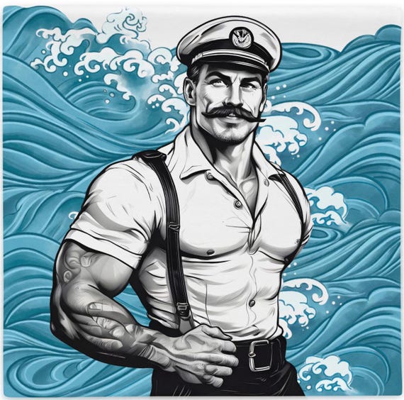 レア　tom of finland コラボ　クッションカバー トム・オブ・フィンランド風クッションカバー ゲイセーラーピロー
